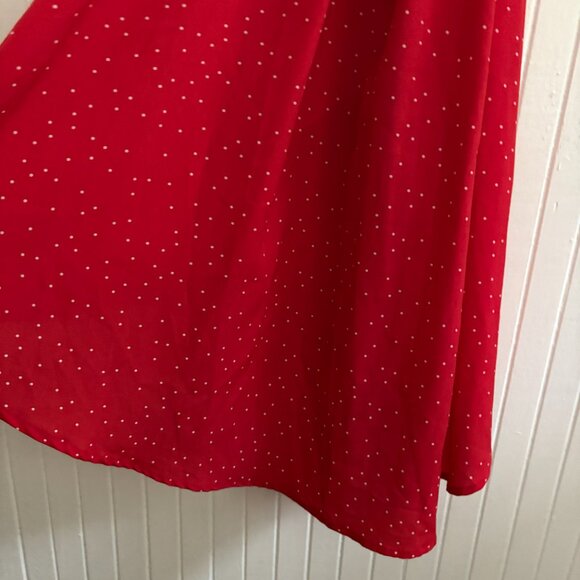 Anthropologie Polka Dot Flutter Sleeve Wrap Dress - Picture 10 of 13